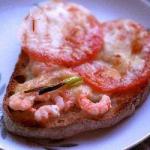 American Grilled Sandwiches with Cheese and Shrimp Appetizer