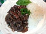 American Beef Medallions and Mushrooms in Red Wine Sauce Dinner