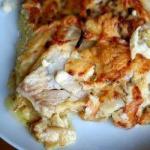 British Tilapia and Potatoes Baked in a Creamy Sauce Appetizer