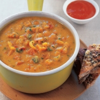 moroccan red lentil- bean stew recipe