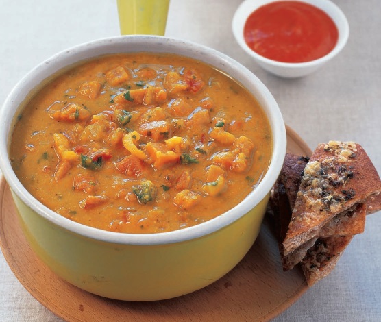 Moroccan moroccan red lentil- bean stew Soup