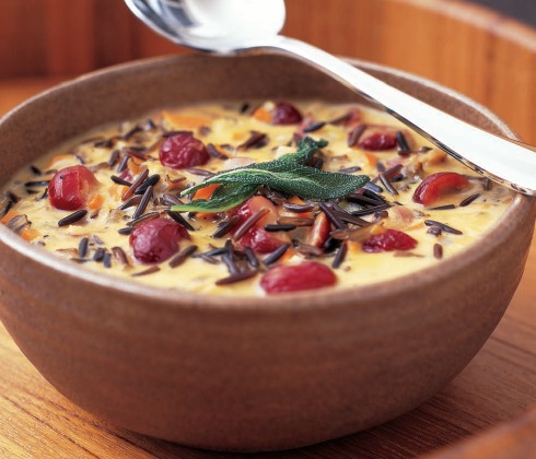 American wild rice-cranberry soup Dinner