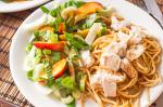 American Asian Chicken and Pasta Salad Dinner