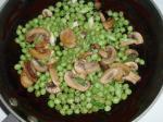Peas Mushrooms and Scallions recipe