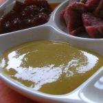 Fondue of Meat with Mustard Sauce and Curry recipe