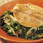 American Skillet Fish with Spinach Appetizer