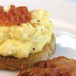 American Scrambled Eggs with Panecta and Caviar BBQ Grill
