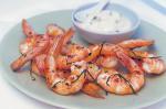 American Barbecued Prawns With Honey And Ginger Mayonnaise Recipe Dessert
