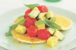 American Roasted Tomatoes With Avocado and Basil Recipe Appetizer