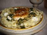Greek Spinach Chicken and Feta Noodles Appetizer
