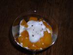 American Ice Wine Infused Peaches Dessert