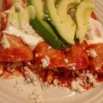 Chilean Red Enchiladas with Cheese Style Lety Appetizer