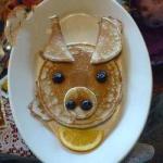 American Pancakes in the Form of Animals Appetizer