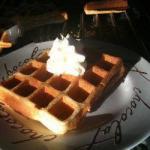 American Waffles with Chantilly Cream Dessert