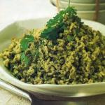American Green of Coriander Rice Appetizer