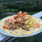 Chilean Spicy Chile Tagliatelle with Shrimps Appetizer
