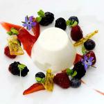 American Vanilla Panna Cotta with Summer Berries Dessert