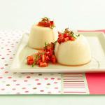 American Vanilla Pannacotta with Strawberry Salsa Dessert