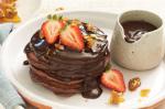 American Doublechoc Pancakes With Candied Walnuts Recipe Dessert