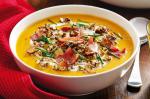Pumpkin Soup With Savoury Granola Topping Recipe recipe