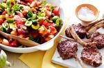 American Spiced Lamb Cutlets With Eggplant Caponata Recipe Dinner