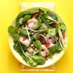 Canadian Warm Szechuan Shrimp and Spinach Salad Appetizer