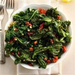 Canadian Warm Tasty Greens with Garlic Appetizer