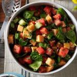 Canadian Watermelon and Spinach Salad Appetizer