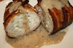 Canadian Rachael Rays Bacon Wrapped Chicken With Blue Cheese and Pecans Dinner