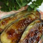 American Grilled Eggplant with Sesame Seeds Appetizer