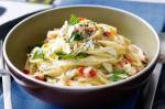 American Spaghetti With Crab And Basil Recipe Appetizer