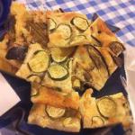 American Focaccia with Courgettes Appetizer