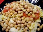 American Chickpea and Fresh Tomato Couscous With Curry Dressing Appetizer