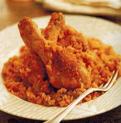American Saffron Chicken And Rice Dinner
