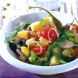 American Potato Salad with Rocket and Cherry Tomatoes Dinner