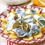 Herring with Potato Salad and Herb Sauce recipe