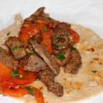 Mexican Fajitas of Meat and Chilies Appetizer