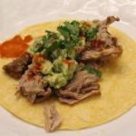 Mexican Tacos Pork with Guacamole Dinner