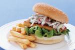 American Chicken Schnitzel Burgers With Radish And Cucumber Salsa Recipe Appetizer