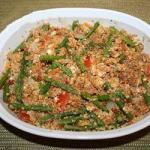 American Couscous with Fresh Asparagus and Feta Cheese Appetizer