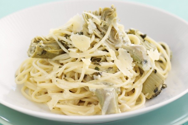 Canadian Spaghettini With Creamy Artichoke Sauce Recipe Appetizer