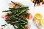 Canadian Chargrilled Asparagus With Gremolata Creme Fraiche And Prosciutto Recipe Appetizer