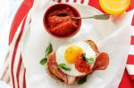 Canadian Fried Ham And Eggs With Spicy Homemade Relish Recipe Appetizer
