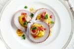 Canadian Scallops With Sweet Corn Puree Prosciutto And Lemon Butter Recipe Appetizer