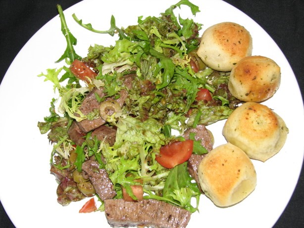 American Mediterranean Steak Salad Dinner