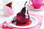 American Poached Pears With Chocolate Sauce Recipe Dessert