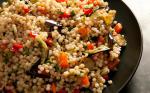 Israeli/Jewish Grilled Eggplant and Red Pepper with Israeli Couscous Recipe Appetizer