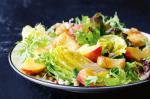 Peach And Fried Feta Salad Recipe recipe