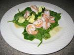 American Shrimp Salad With Zucchini and Basil Dinner