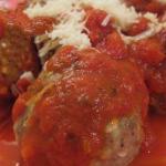 British Meatballs with Cocktail Tomatoes in Tomato Sauce Appetizer